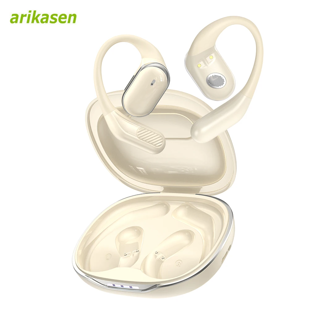 Fones de Ouvido Sem Fio Bluetooth 5.4 de Design Aberto com Dois Microfones MDUG