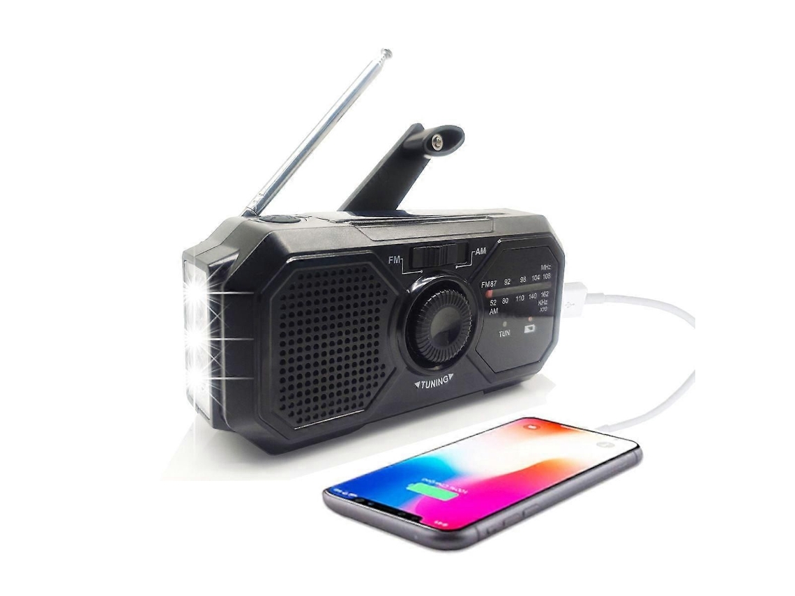 Manivela portátil, rádio solar, sobrevivência, LED, bússola, GOKOCO