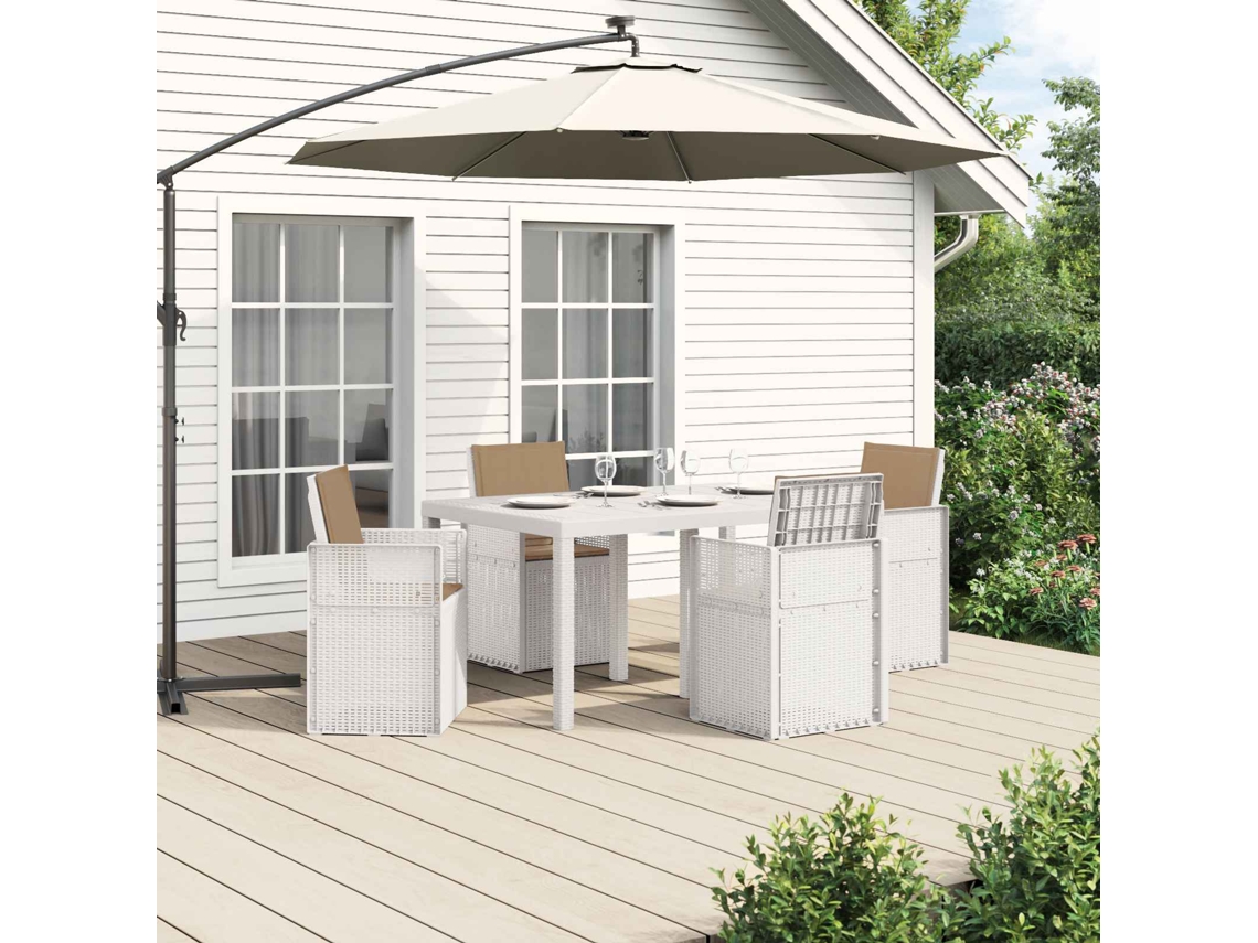 Vidaxl Conjunto De Jantar Para Jardim Com Almofada 5 Pcs Pp