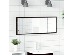 Vidaxl Espelho De Banheiro Led Carvalho Preto 100 X 8,5 X 37 Cm Vidro