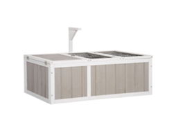 Gaiola de Habitáculo para Tartarugas de Pequeno Animal com 2 Espaços 91,5l X 61w X 33h Cm Madeira de Abeto Ge