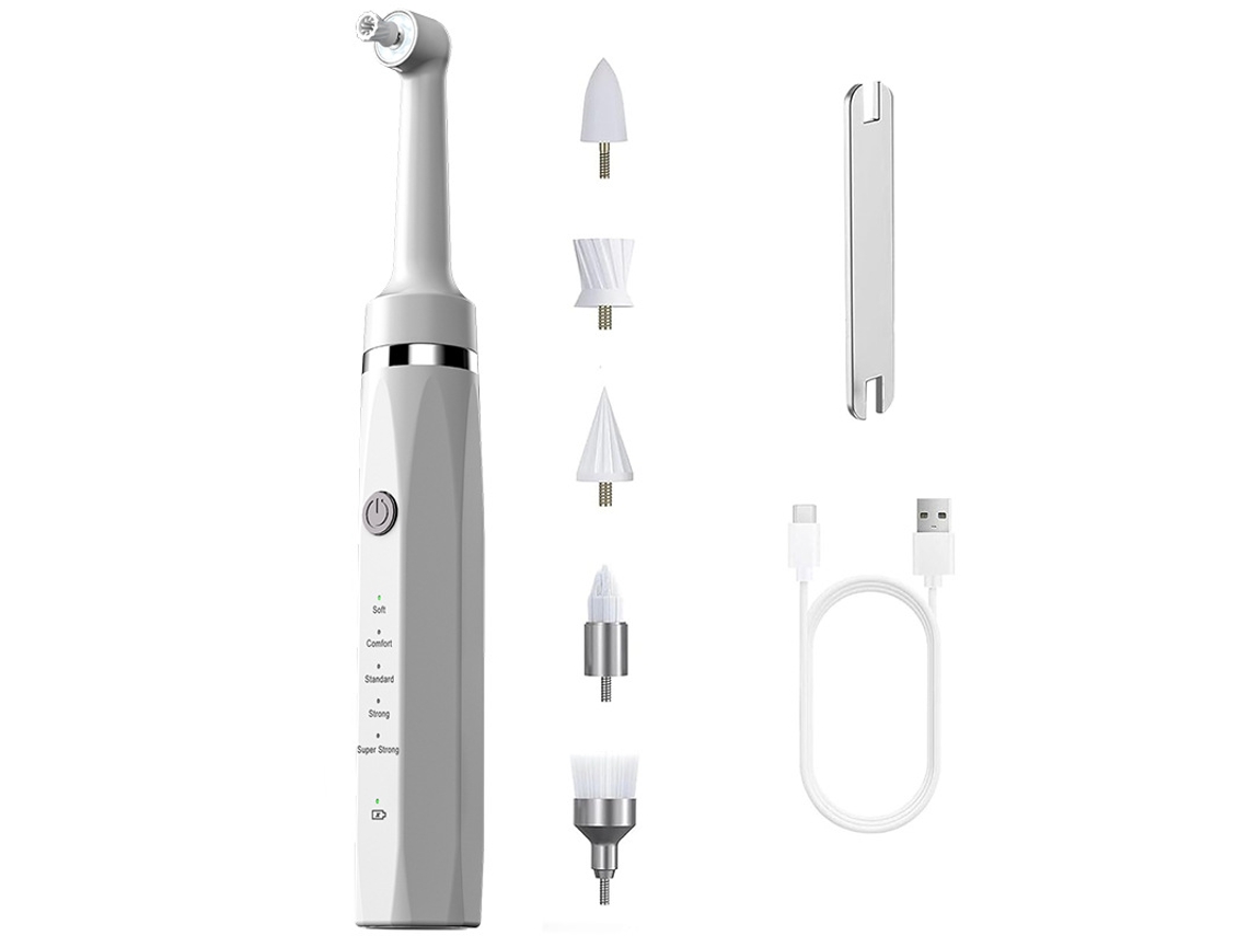Polidor de Dentes Elétrico para Casa Mj 01a Branco com 6 Cabos ZSANFS