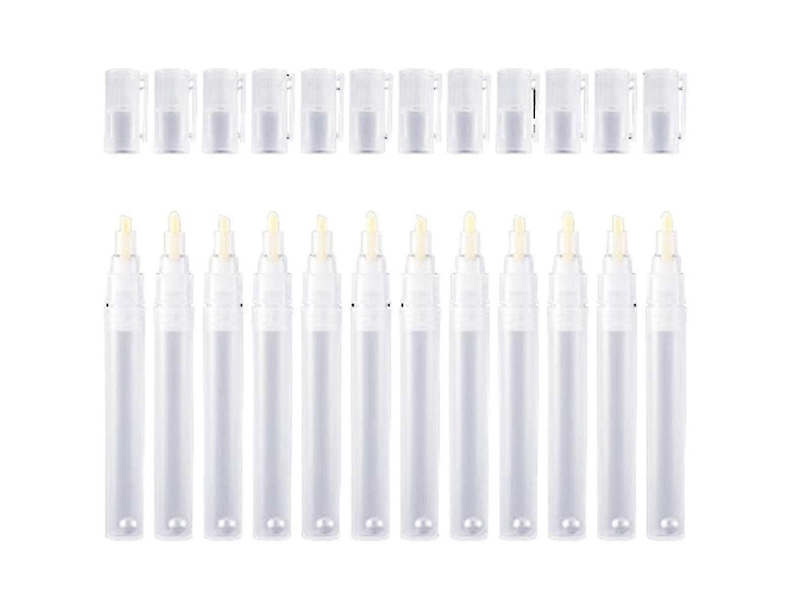 Pacote Com 24 Marcadores De Retoque Recarregáveis ​​de 6 Mm E 3 Mm, Marcadores Acrílicos Com Ponta Inclinada Para Artesanato. Olysi Shop