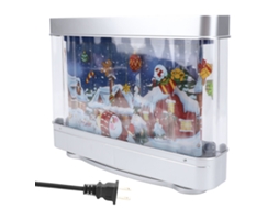 2026 lâmpada de Mesa Led para Natal com Efeitos Dinâmicos, Papai Noel e Reno, Decoração de Aquário e Escritório