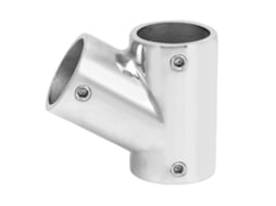 Conector De Tubo Para Barandilla De Barco 3 Vías 60° Acero Inoxidable Izquierdo Φ22mm (7/8in)