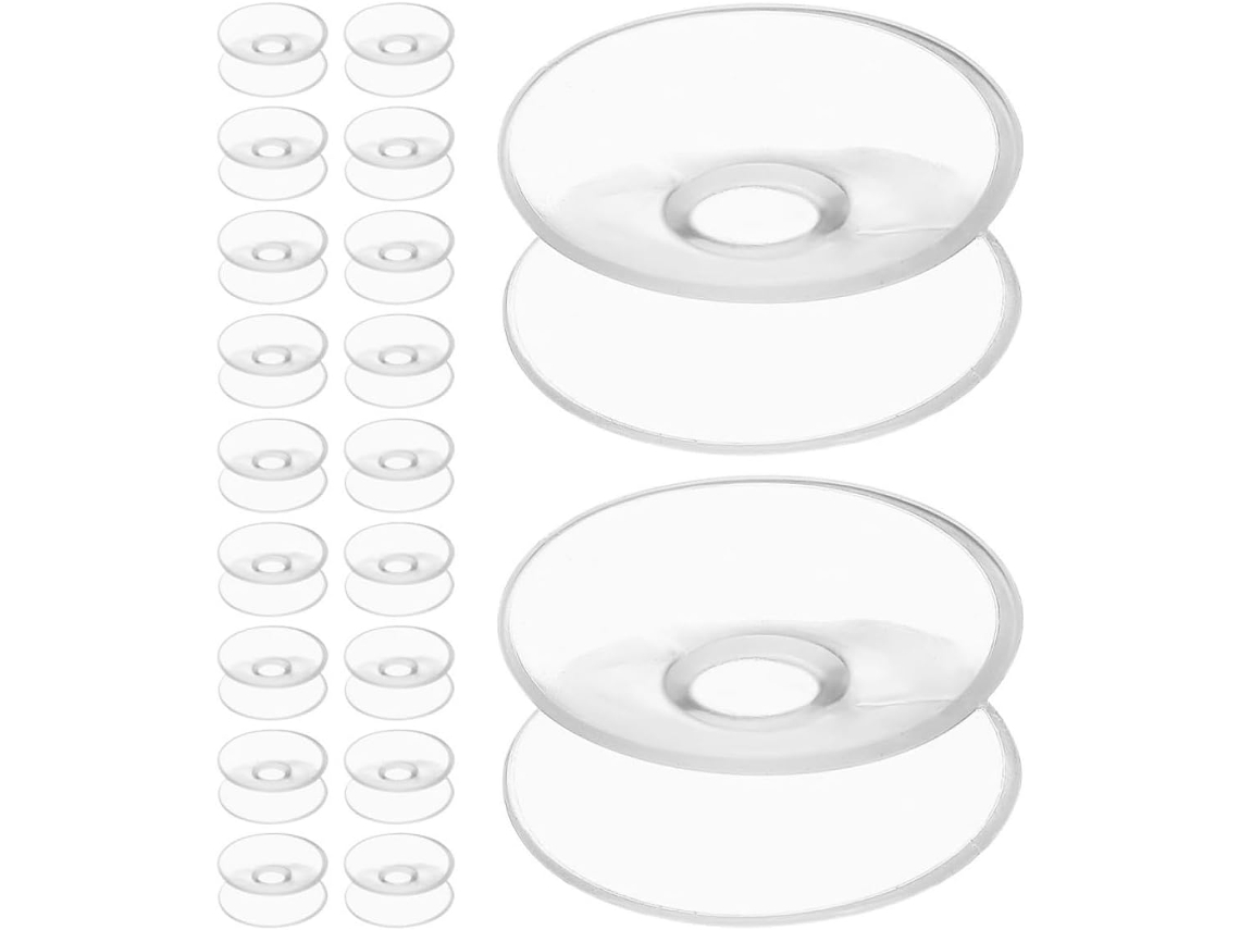 Ventosas De Dupla Face Para Vidro E Plástico, 20 Unidades, Transparentes, Com Aderência Antiderrapante Para Uso
