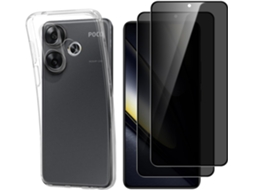 Conjunto De Películas De Ecrã Espionagem Para Xiaomi Redmi Turbo 3 5g/xiaomi Poco F6 5g Hongwe. Pele Sintética Transparente (21un)