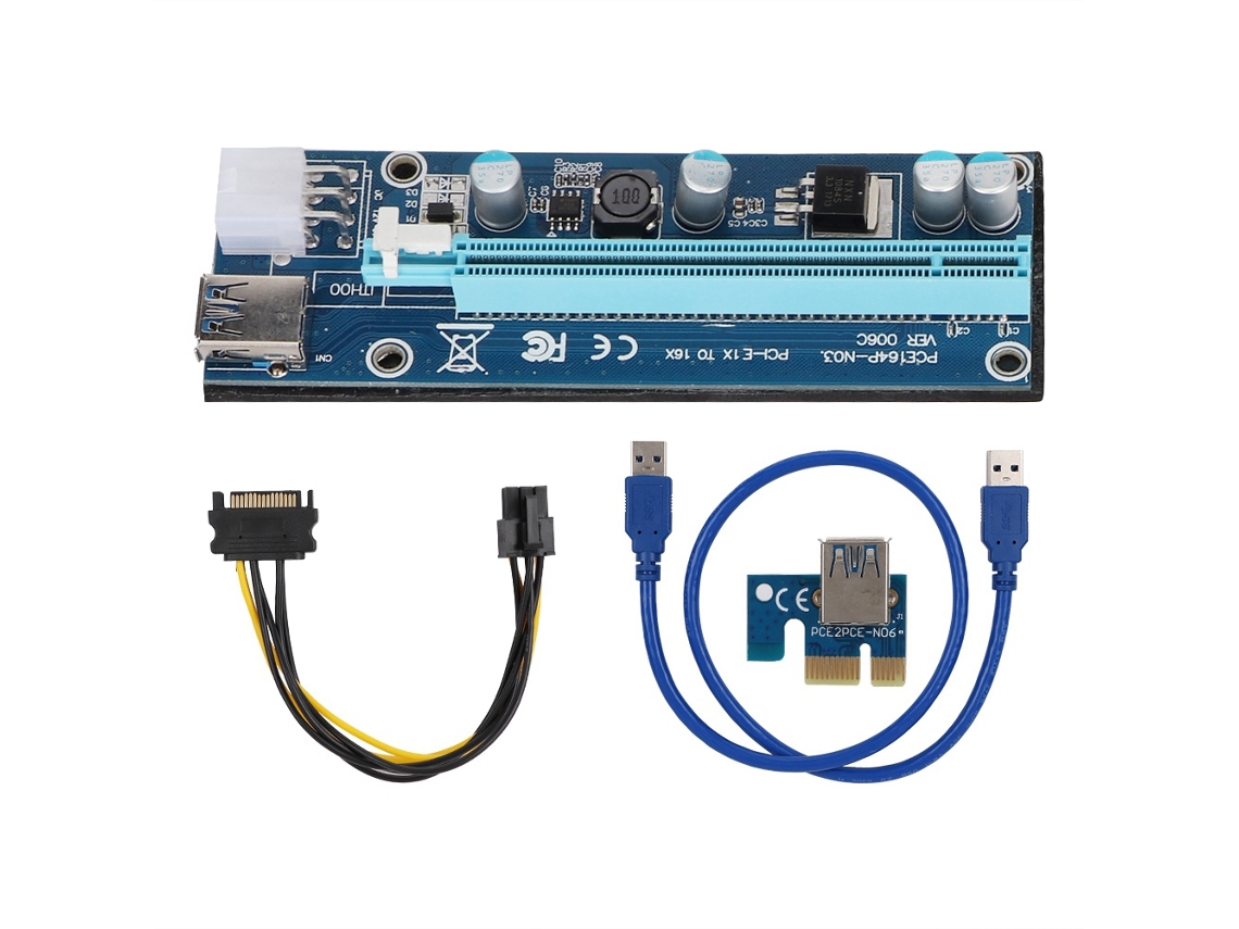Adaptador Pci e LAXISCREED 1x para 16x Usb3.0