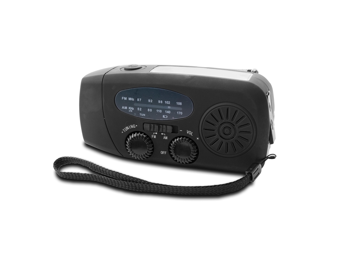 Rádio de Emergência AQUAFORGE com Células Solares, Lanterna e Bateria Externa 2000mAh