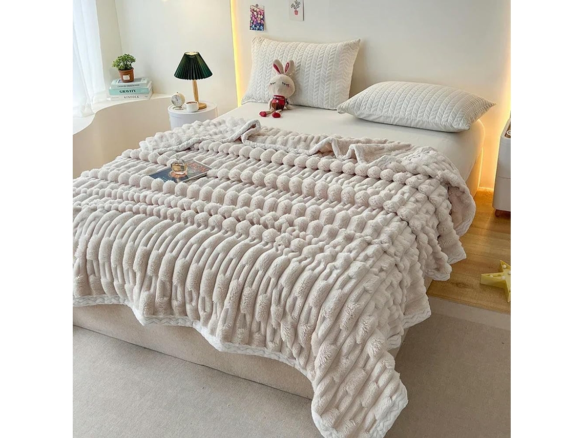 Manta Grossa e Macia para Todas as Estações Xale Escritório Cochilo Cama, Macio, Quente, Ideal para Quarto e S