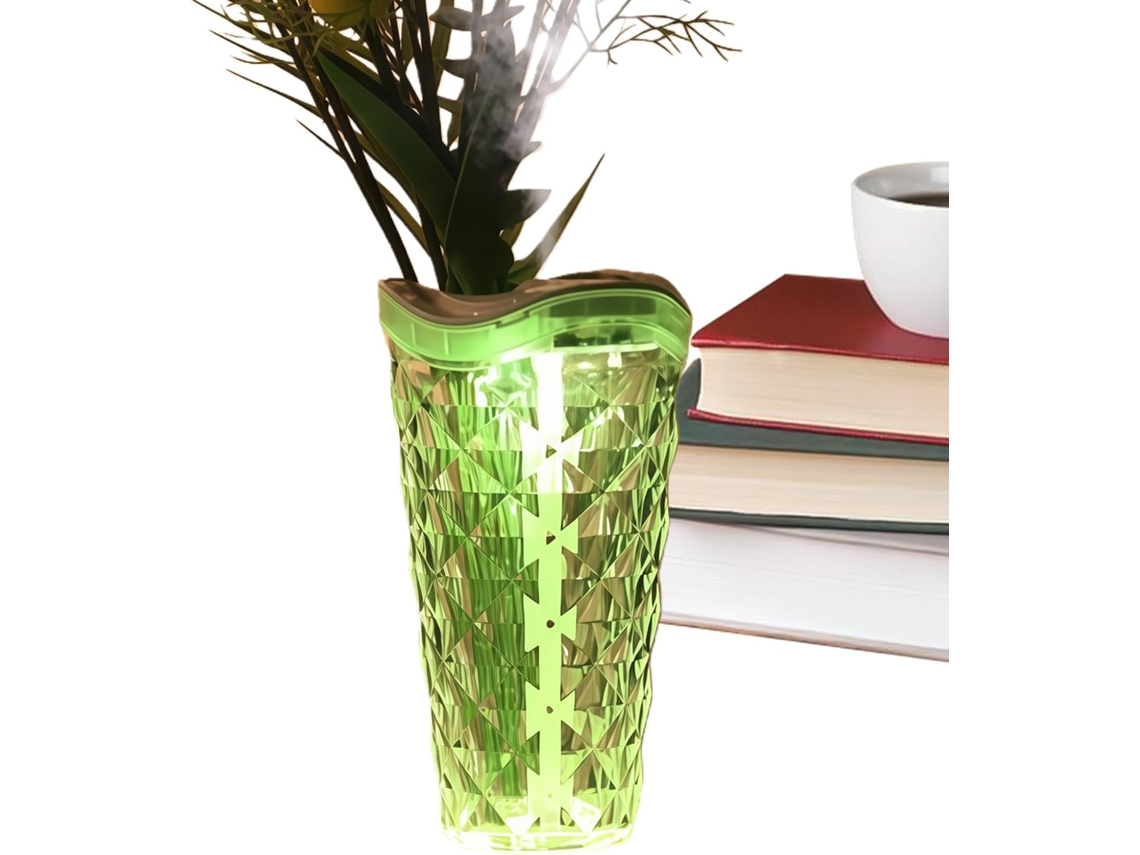 Umidificador De Vaso Flores – Difusor Usb Névoa Fria, Silencioso Design Mesa Com Led Ambiente