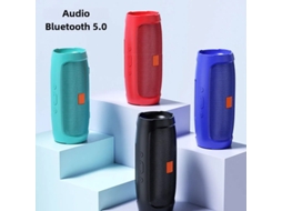 Caixa de Som MDUG Bluetooth portátil com subwoofer, suporte sem fio e entrada para cartão TF