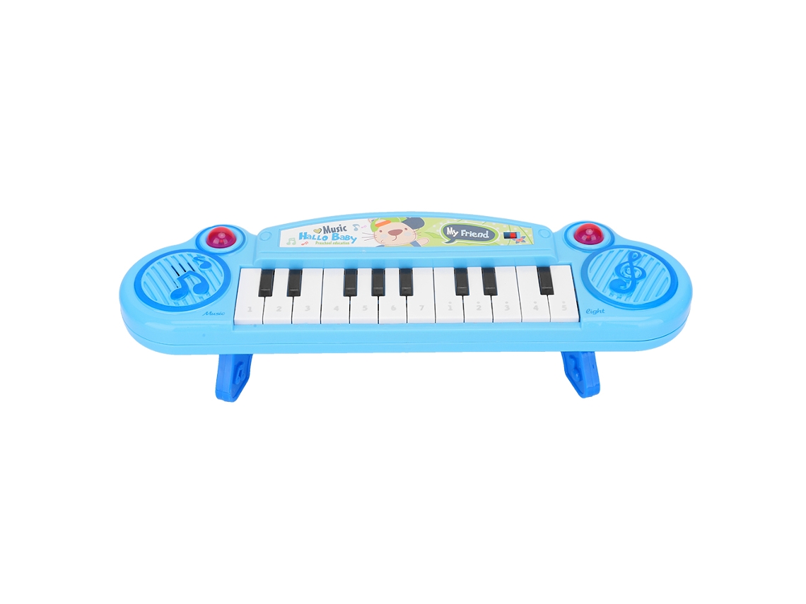 Primerox brinquedo Piano Eletrônico Infantil Educativo Música Presente para Crianças Meninas Azul