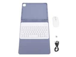 2026zentro-capa Com Teclado Sem Fio Bluetooth E Mouse, Iluminação Rgb, Couro Pu, Para Pro Air 4 5 11 Roxo
