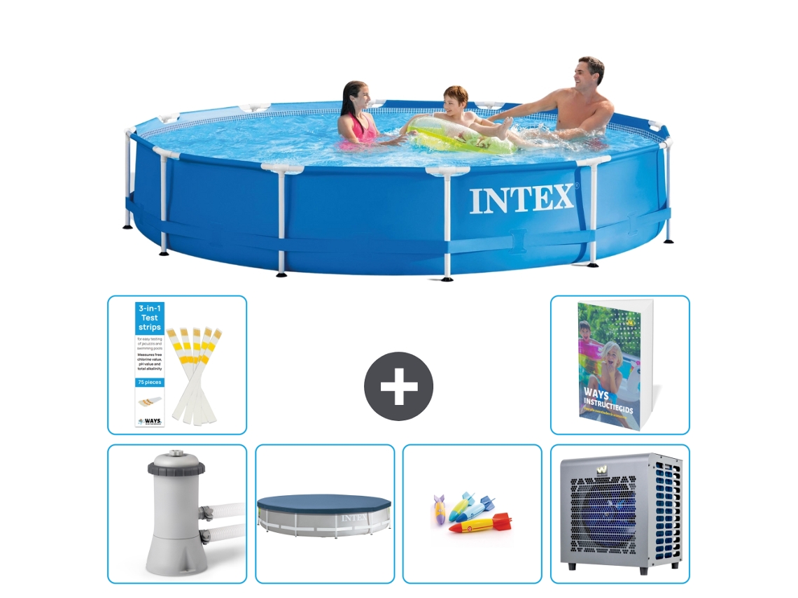Intex Piscina Com Estrutura Redonda - 366x76 Cm - 7-peças S338
