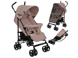 Carrinho de Passeio de Bebé LIONELO Elia Compacto 6 36 Meses Leve Encosto Regulável Suspensão Bege