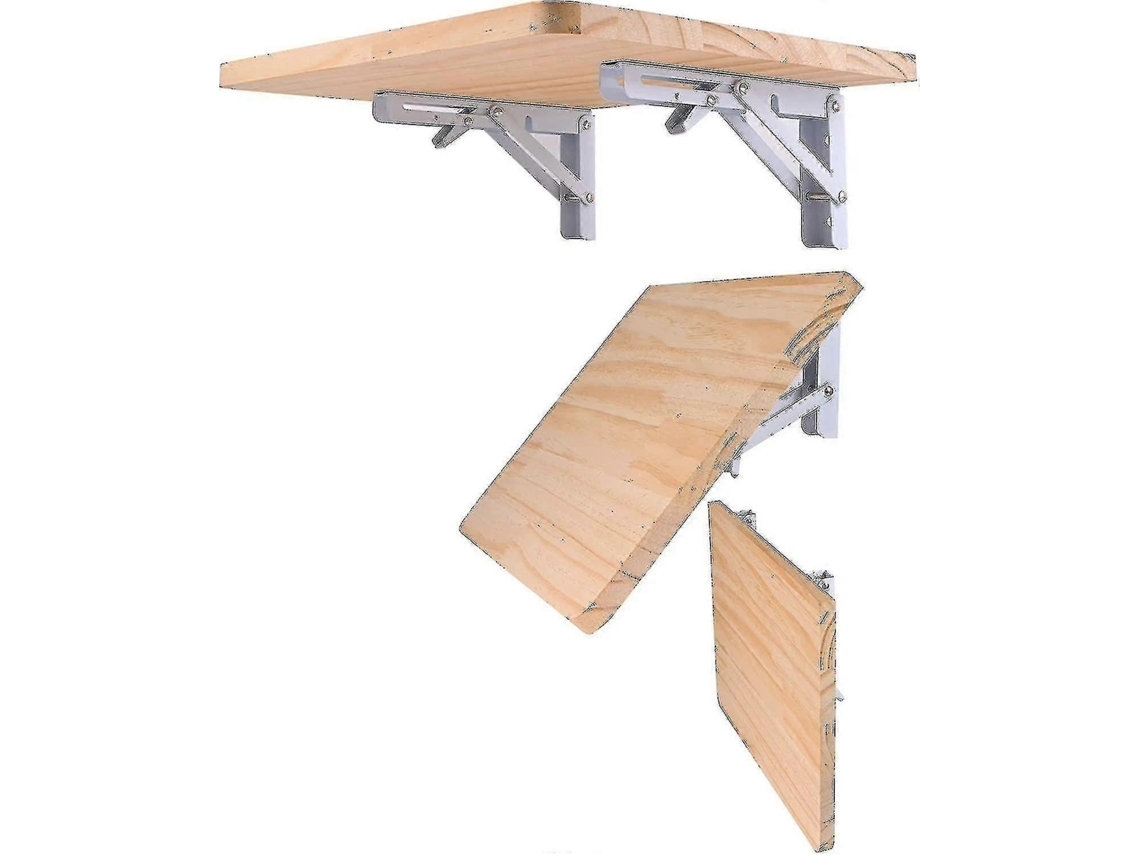 Suporte Dobrável Para Mesa E Prateleira, 2 Peças, Metal, Triangular, Para Parede