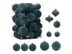 Laxiscreed Conjunto De 35 Bolas De Natal Flocked Para Decoração De Árvore De Natal De Alta Qualidade