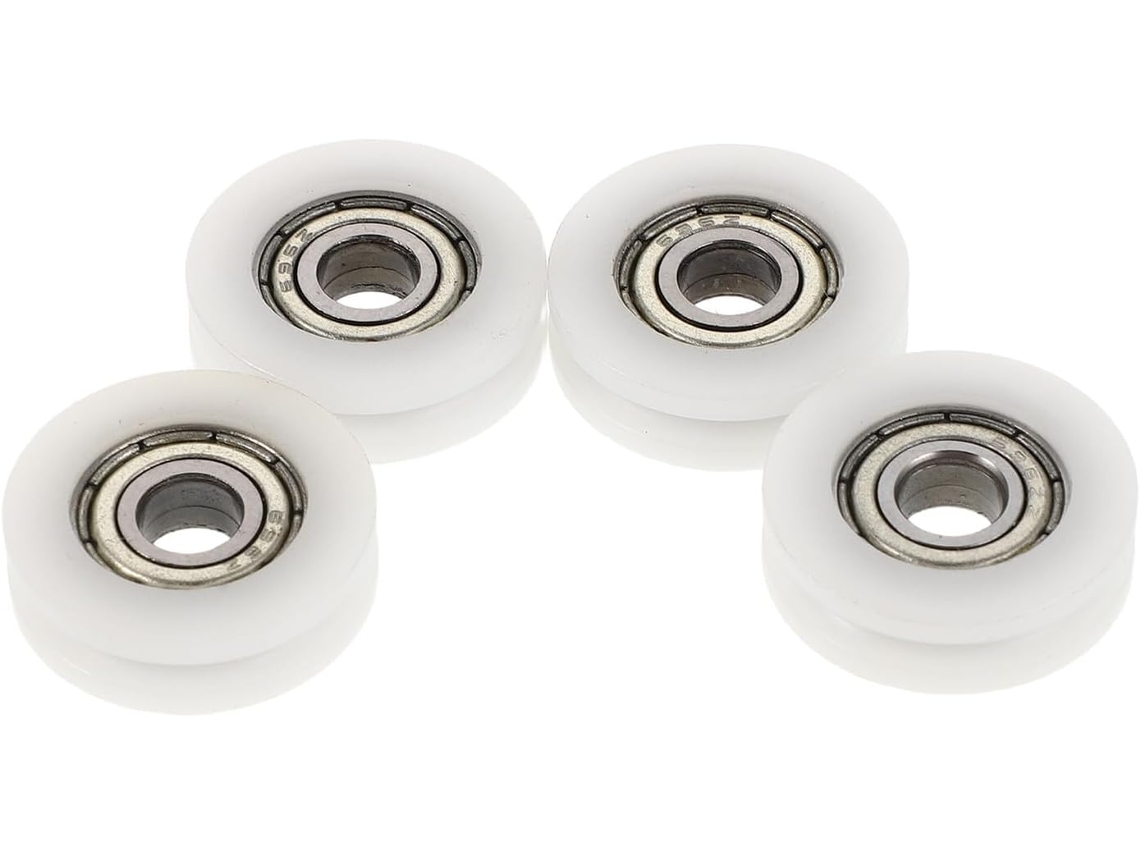 Conjunto De 4 Roletes Nylon Artibetter 21 Mm Para Portas Correr Estufa