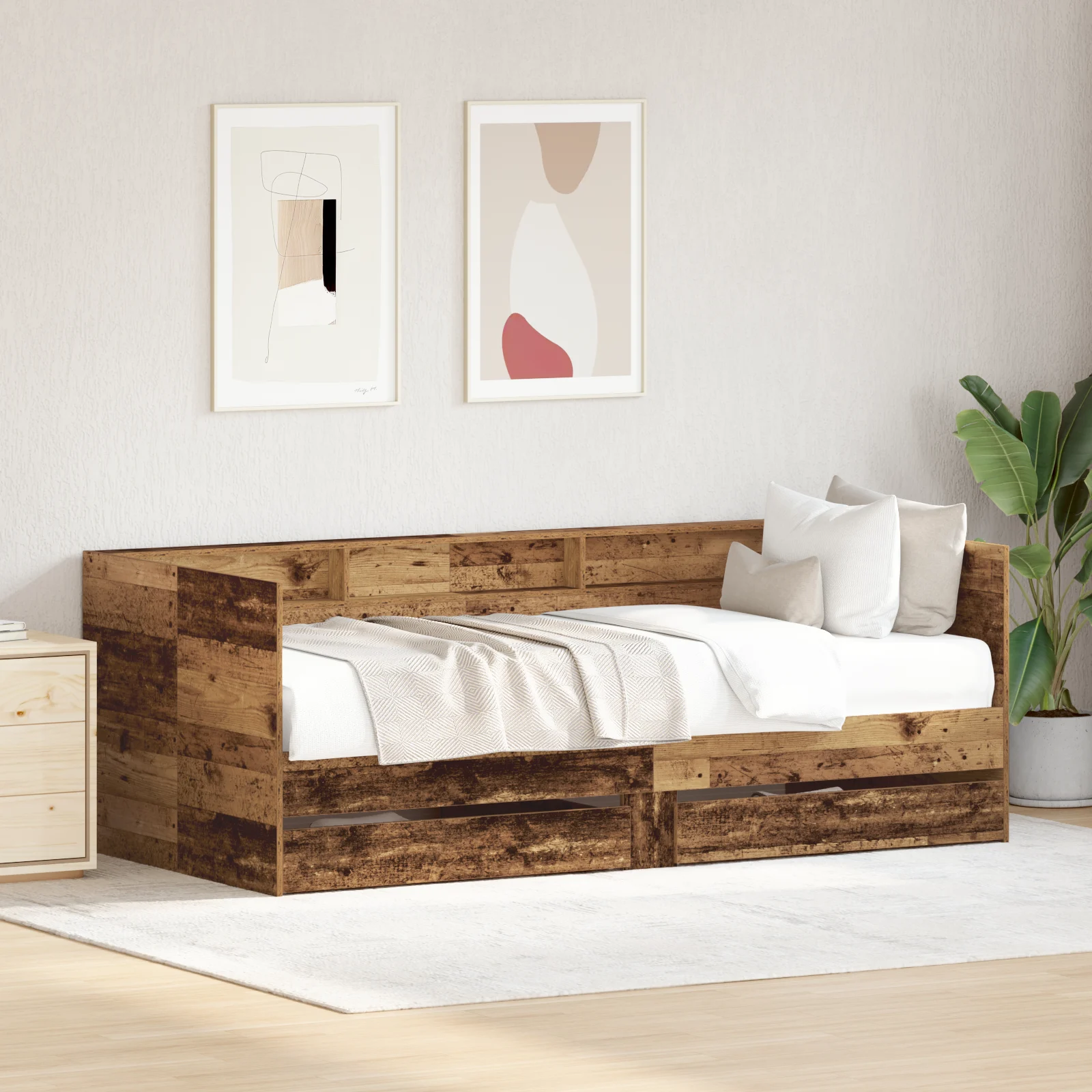 Cama Divã Madeira Recuperada Madeira De Engenharia 100 X 200 Cm