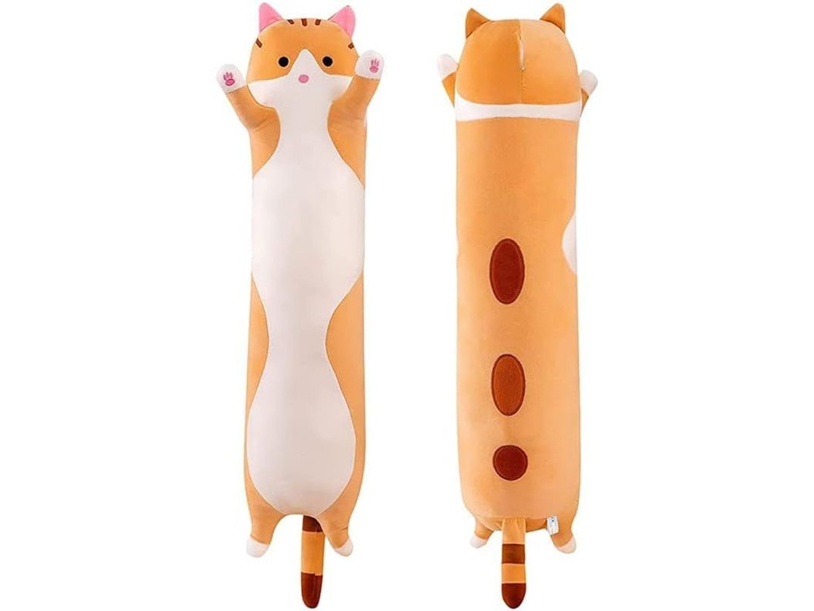 Gato de Pelúcia Macio Almofada 2026, Brinquedo de Pelúcia para Dormir e Presentear, 50cm Amarelo