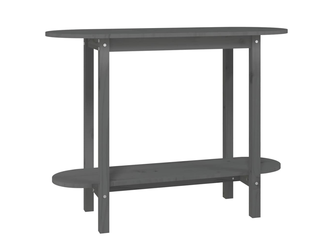 Mesa Consola MAISON EXCLUSIVE em Madeira de Pinho Maciça Cinzento (110x40x80 cm)