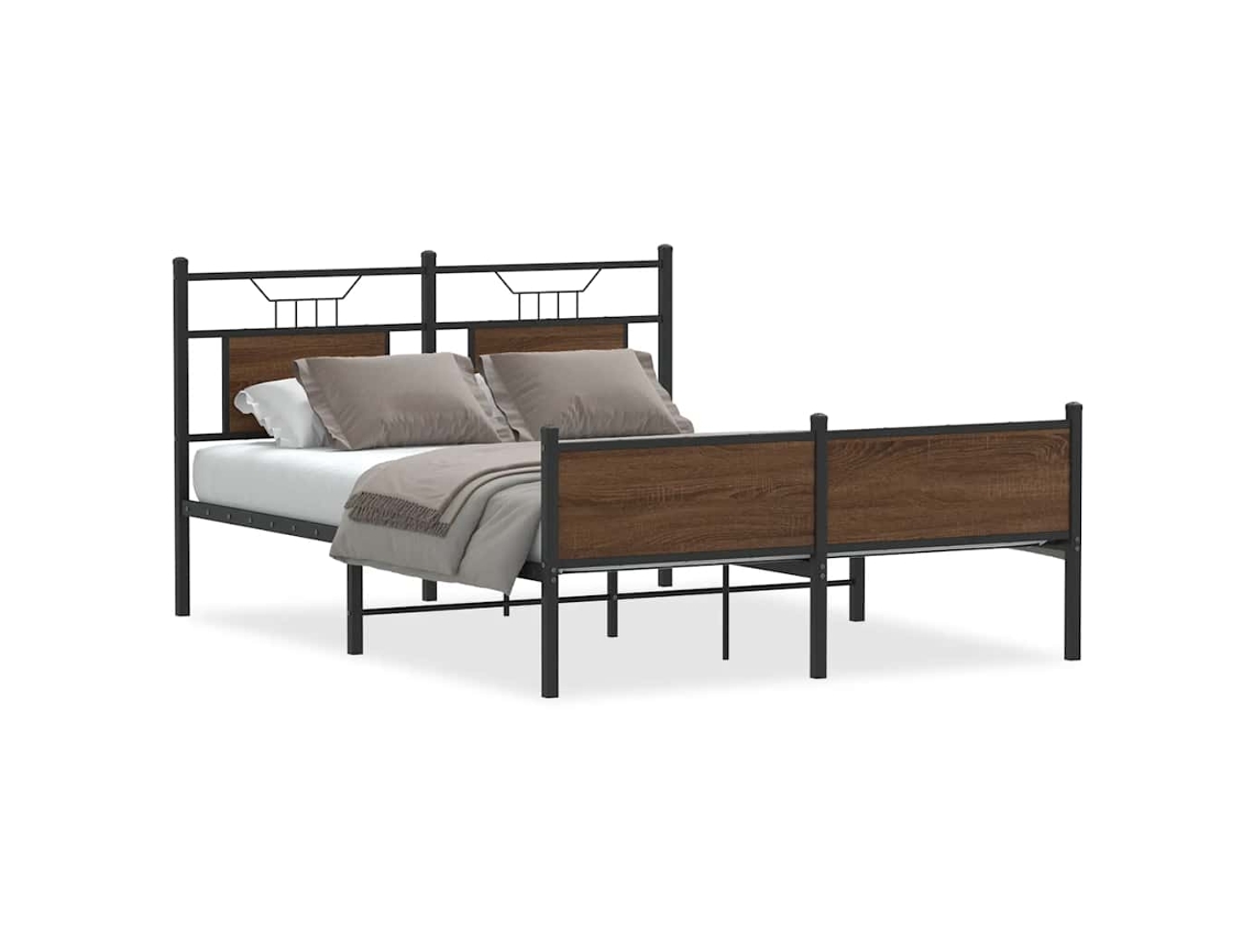 Estrutura de Cama Derivada de Madeira Carvalho Castanho MAISON EXCLUSIVE
