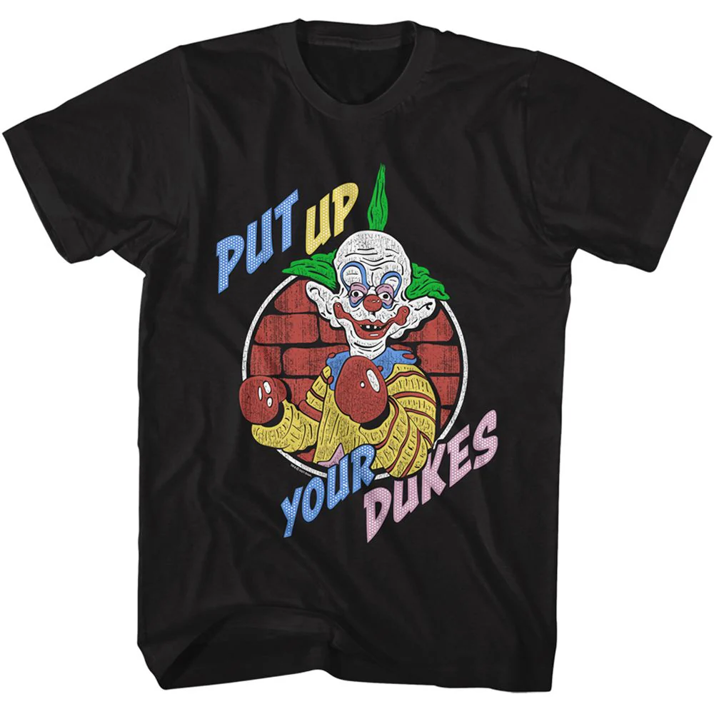 Unisex Adult T-shirt Rockinstone Killer Klowns Put Up Your Dukes Black Sizes
