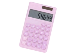 Calculadora De Bolso Portátil De 8 Dígitos Com Alimentação Solar E Tela Lcd Grande Rosa Claro E Roxo Everley891