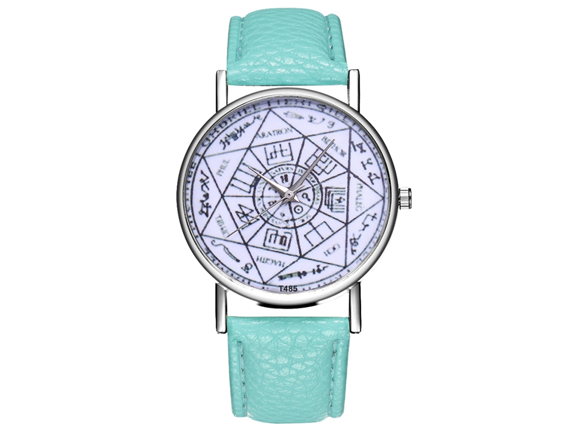 Relógio de Pulso de Quartzo para Casais com Pulseira de Couro Moda Menta