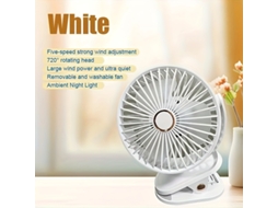 Mini ventilador com carregamento USB, luz LED, longa duração, uso doméstico STELASPLEN