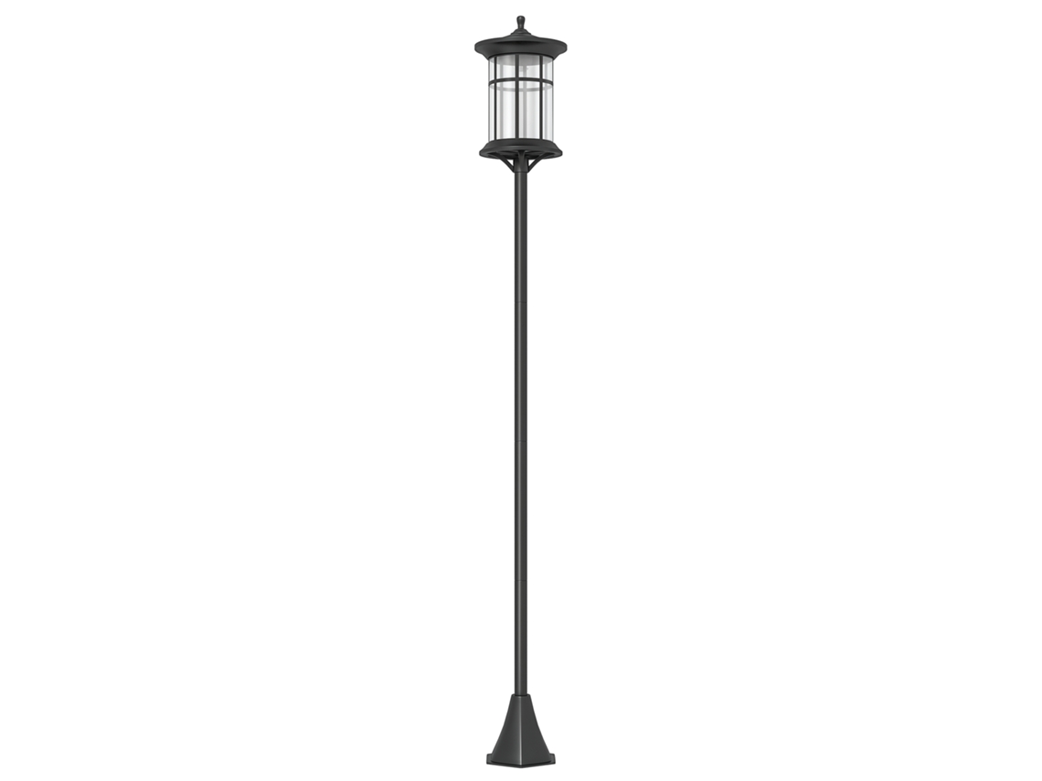 Poste de Luz Solar 184cm com Led Branco Frio e Ip44, preto BTFORUS