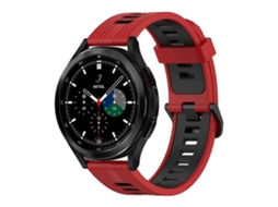 Pulseira De Silicone Bicolor Com Padrão Vertical Para Samsung Galaxy Watch 4 Classic 42mm 20mm