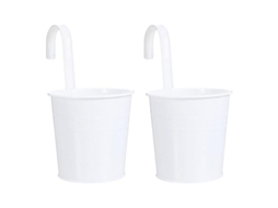 2 Peças de Vaso de Flores de Ferro com Gancho ALLINLESS
