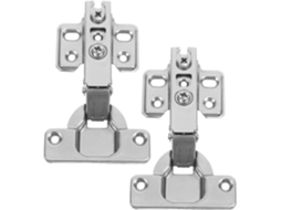 Conjunto De 2 Dobradiças Ocultas Em Aço Inoxidável Com Funcionamento Suave E Acabamento Prateado Para Portas Armários