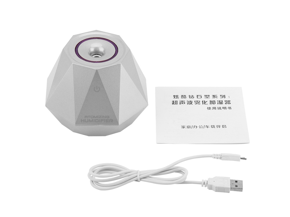 Laxiscreed Umidificador De Aromas Diamond, Ideal Para Casa, Acabamento Prata Elegante