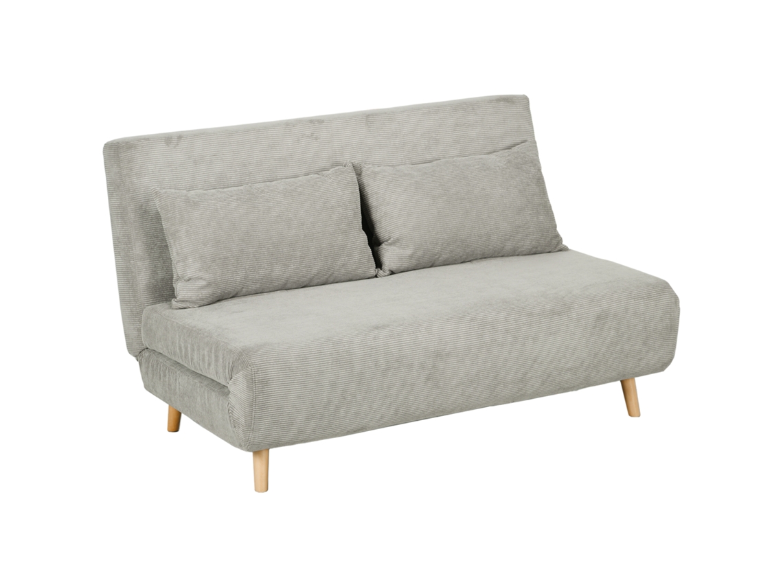 Sofá-cama Dobrável Com Função Cama, Encosto Acolchoado E Regulável, Veludo, 141x90x81 Cm, Cinza