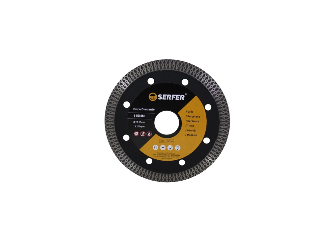 Disco Diamantado Cerâmica Serfer Ø115mm