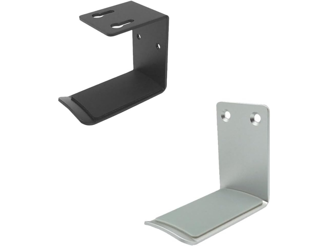 Suporte Para Fones De Ouvido Em Liga De Alumínio Preto, Com 2 Almofadas De Silicone, Armazenamento Conveniente