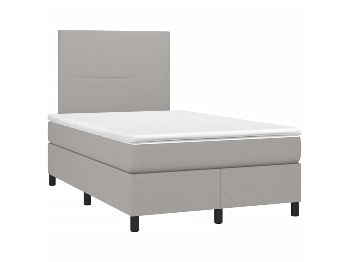 Box Spring Bed, Box Spring Beds Vidaxl Cinzeto Tecido (120 X 190 Cm)