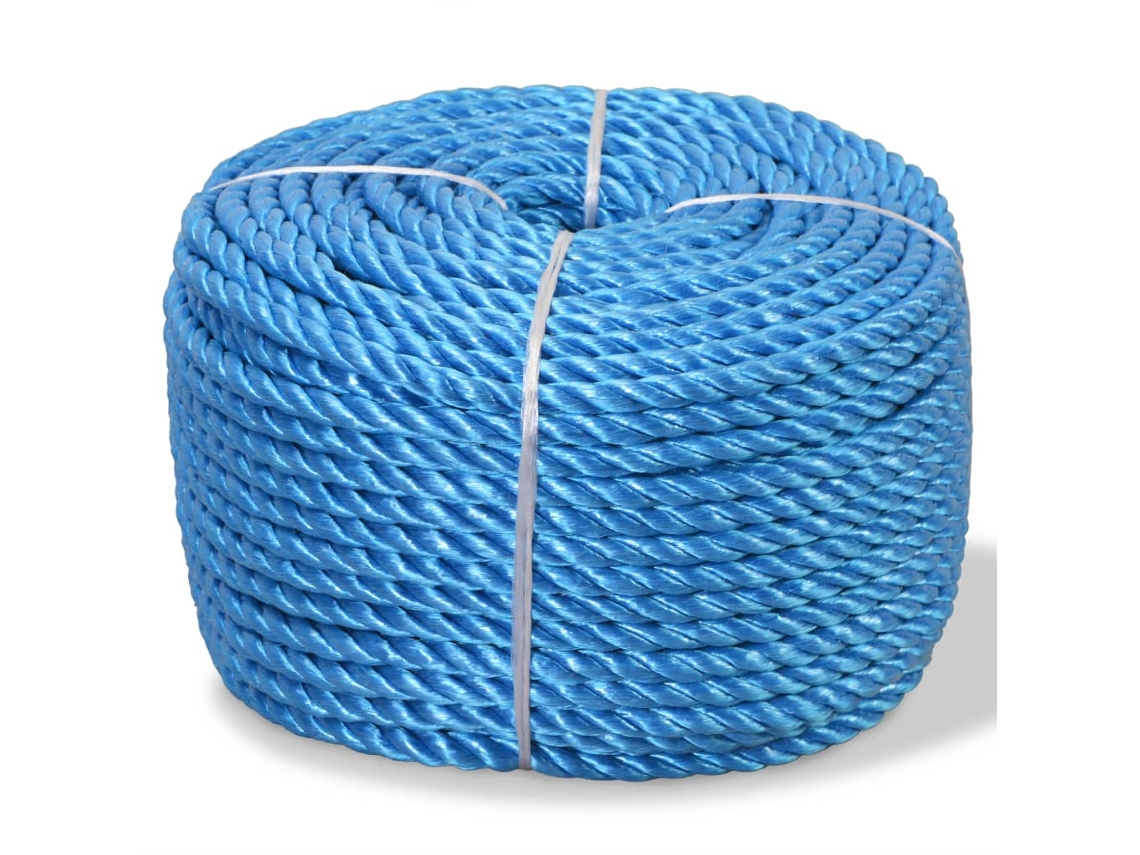 Vidaxl Corda Torcida Em Polipropileno 12 Mm 250 M Azul