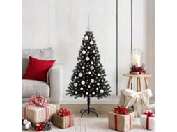 Vidaxl Árvore De Natal Preto 120 Cm Pvc