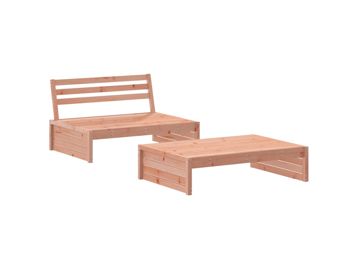 Maison Exclusive - 2 Pcs Conjunto Lounge De Jardim Madeira De Douglas Maciça