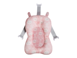 Mali coxim de Banho para Bebê Flutuante Antiaderrapante Ajustável Respirável Rosa