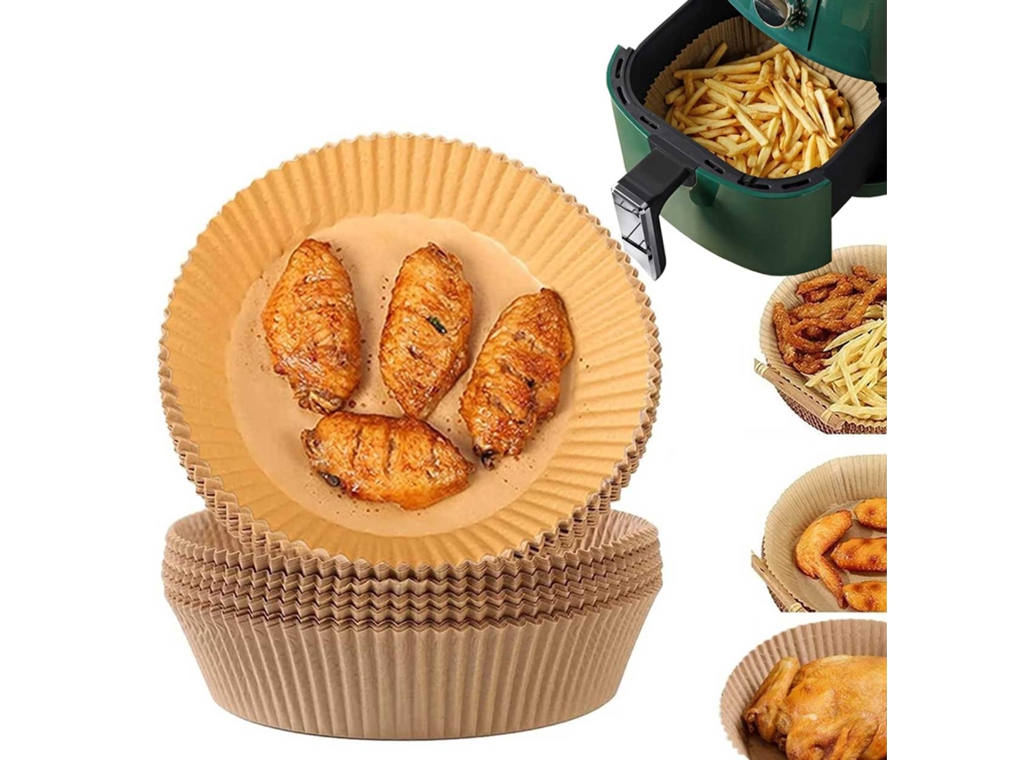 Pacote Grande De Papel Para Fritadeira A Ar, 300 Unidades De 20 Cm, Marrom
