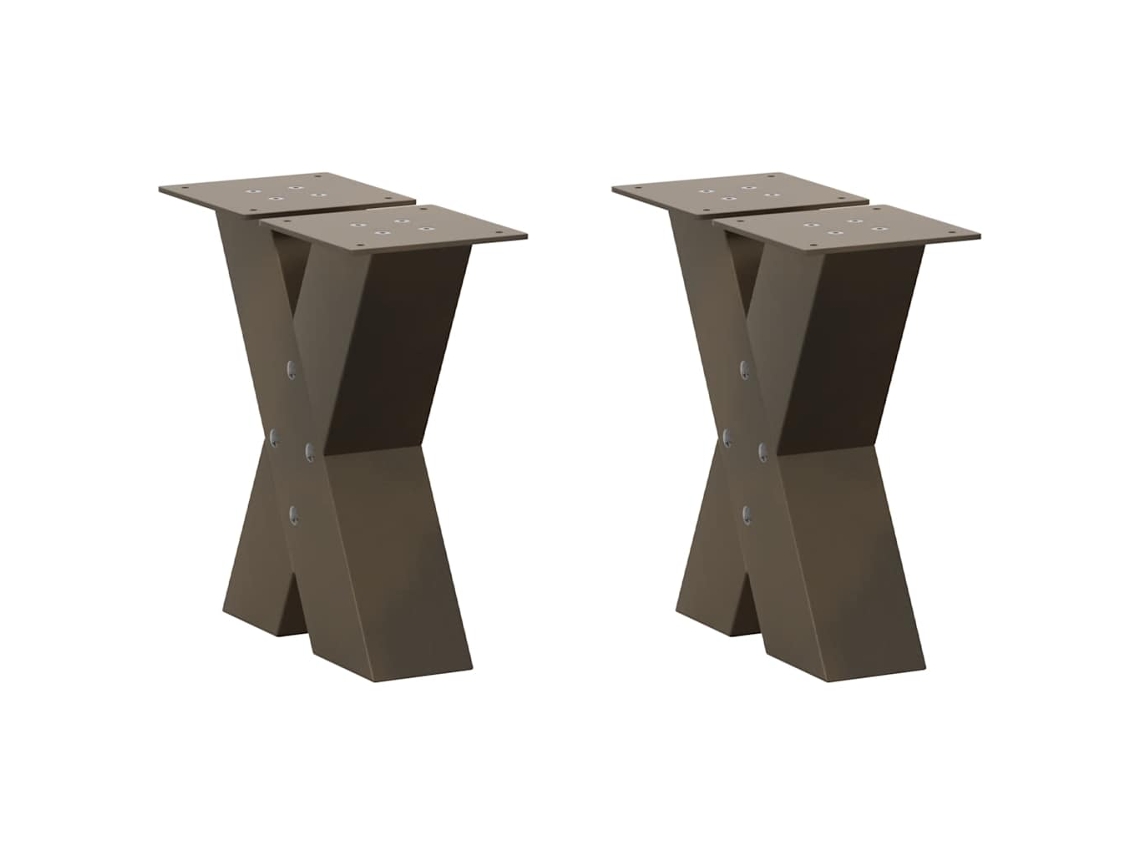 Coffee Table Leg, Coffee Table Legs Vidaxl Marrom Aço (40 X (30-31) Cm (80 Mm))