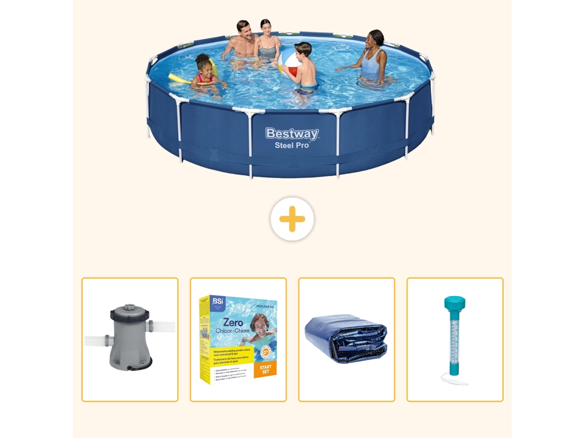 Bestway Piscina Bestway Steel Pro Redonda - 396x84 Cm - 5-peças S184