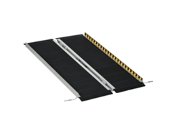 Rampa Dobrável TOPBRICO de alumínio com defletores e adesivos (122x73,6x5,1cm) preta