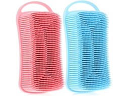 Conjunto De 2 Escovas Silicone Para Banho E Esfoliação Corporal Anneome, Leves, Compactas E Ideais Para Limpeza Diária