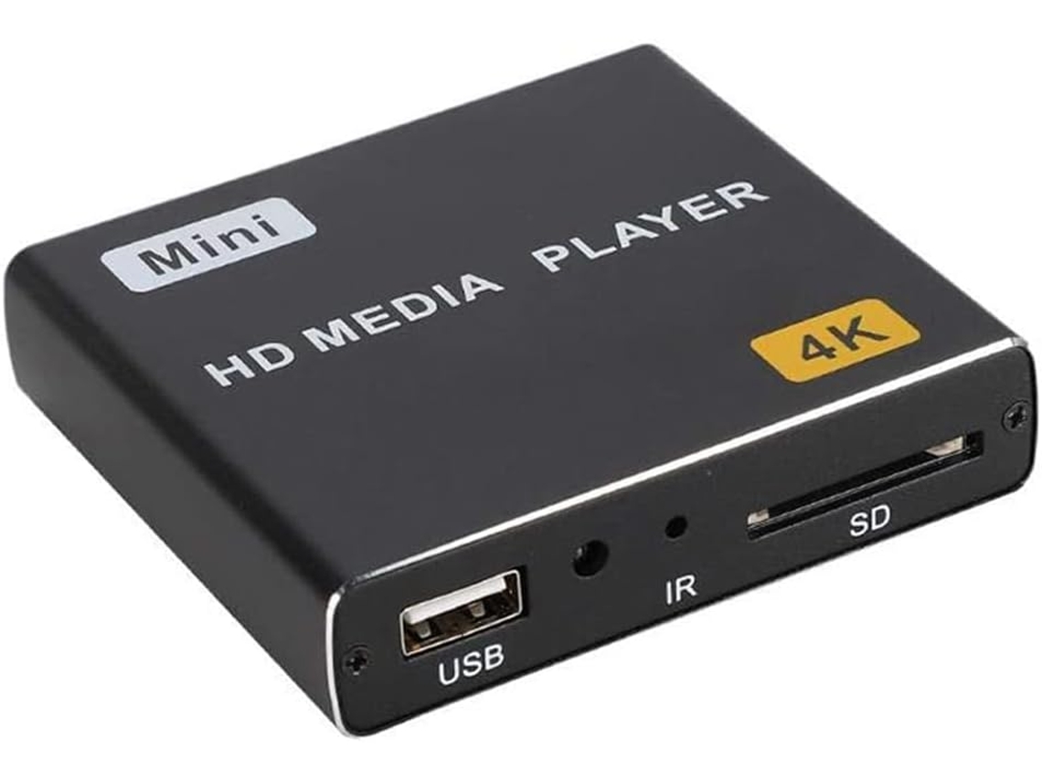 Mini Reprodutor Multimídia com Disco Rígido 4k e Vídeo Digital 1080p Horizontal e Vertical. SFUSHOS